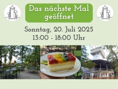 Plakat Open Day im Juli dasTurmcafé., © dasTurmcafé