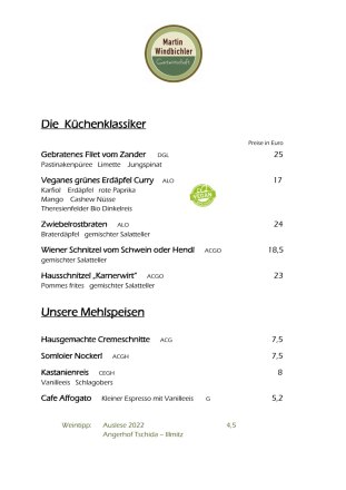 Gansl-Menü Gasthof Martin Windbichler, © Gasthof Martin Windbichler